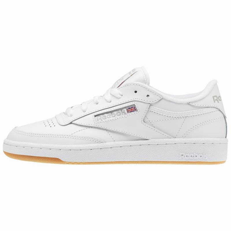 Tenisi Reebok Club C 85 Dama Albi/Gri Deschis Romania MU2442BK